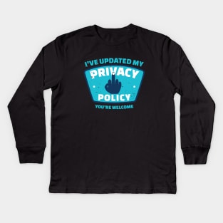 Antisocial Privacy Policy Updated Kids Long Sleeve T-Shirt